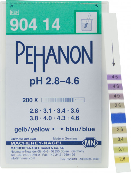 CARTINE INDICATRICI PEHANON® PH 2.8-4.6. CF/200 STRISCE