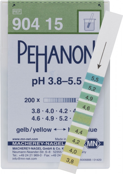 CARTINE INDICATRICI PEHANON® PH 3.8-5.5. CF/200 STRISCE