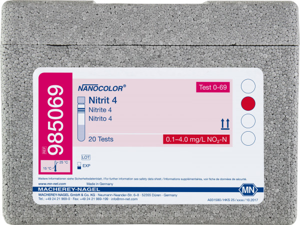 TEST IN PROVETTA NANOCOLOR® NITRITI 4, 20 ANALISI